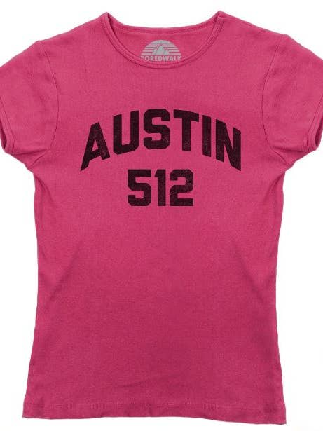 Boredwalk - Wholesale Screen Printed T-Shirt - Women's - Women's Austin 512 Area Code T-Shirt