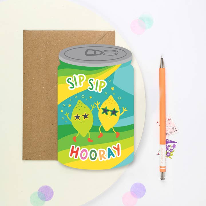 Lime Soda Birthday Card for wholesale by Mifkins