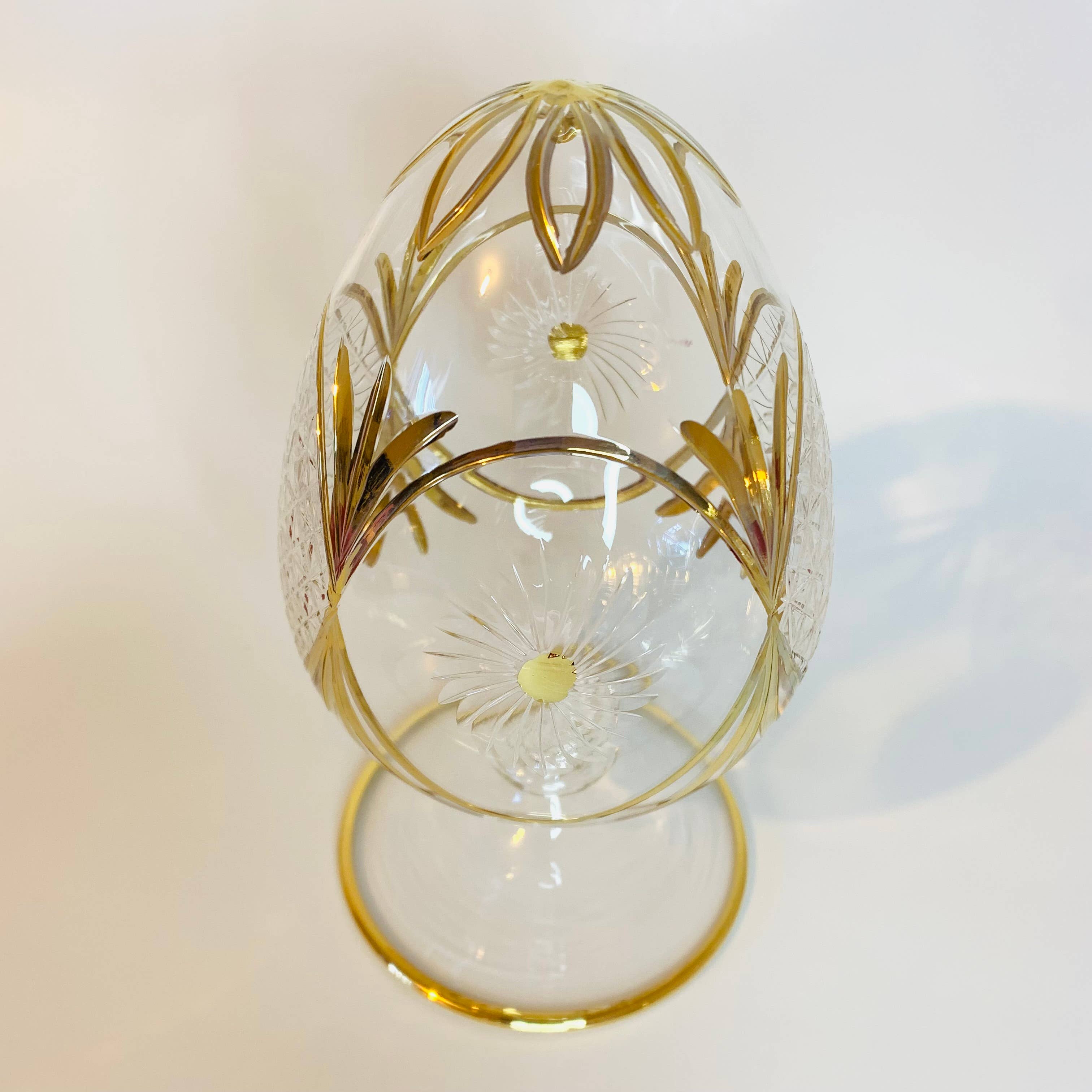 Dandarah (Ships from Canada) - Venta al por mayor Artículo decorativo de mesa - Huevo de mesa de vidrio soplado hecho a mano con oro6