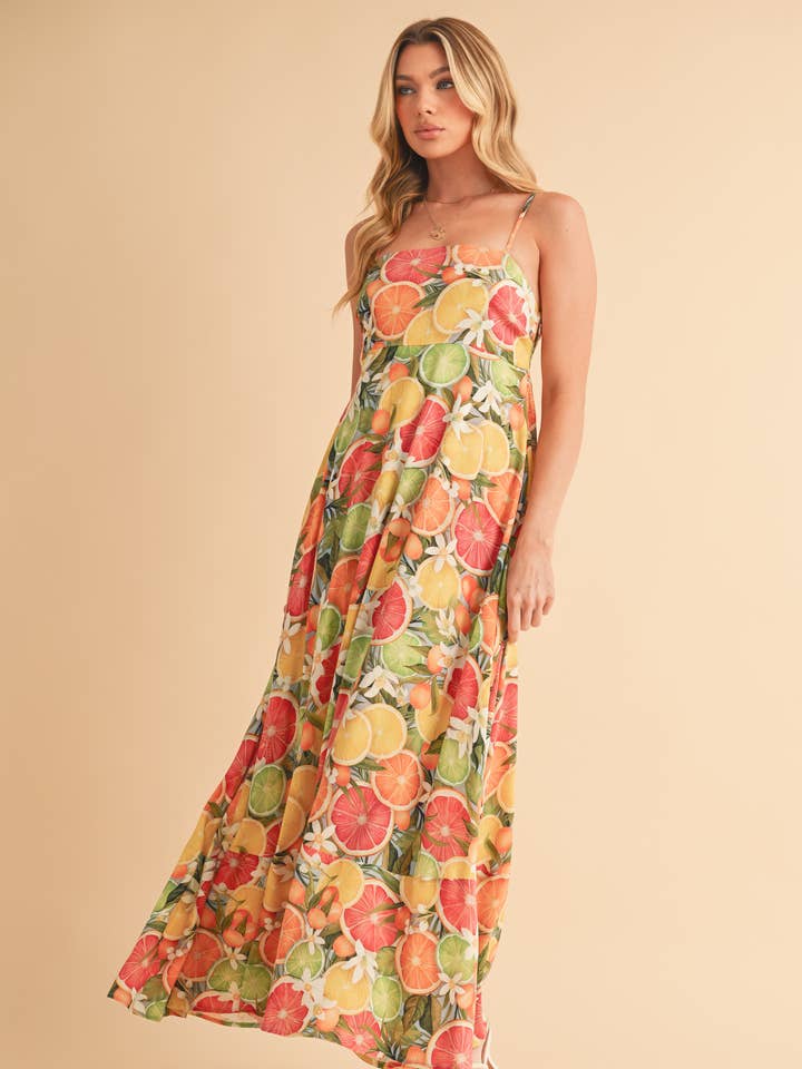 4211FK Citris Maxi-Kleid für den Großhandel von AEMI + CO