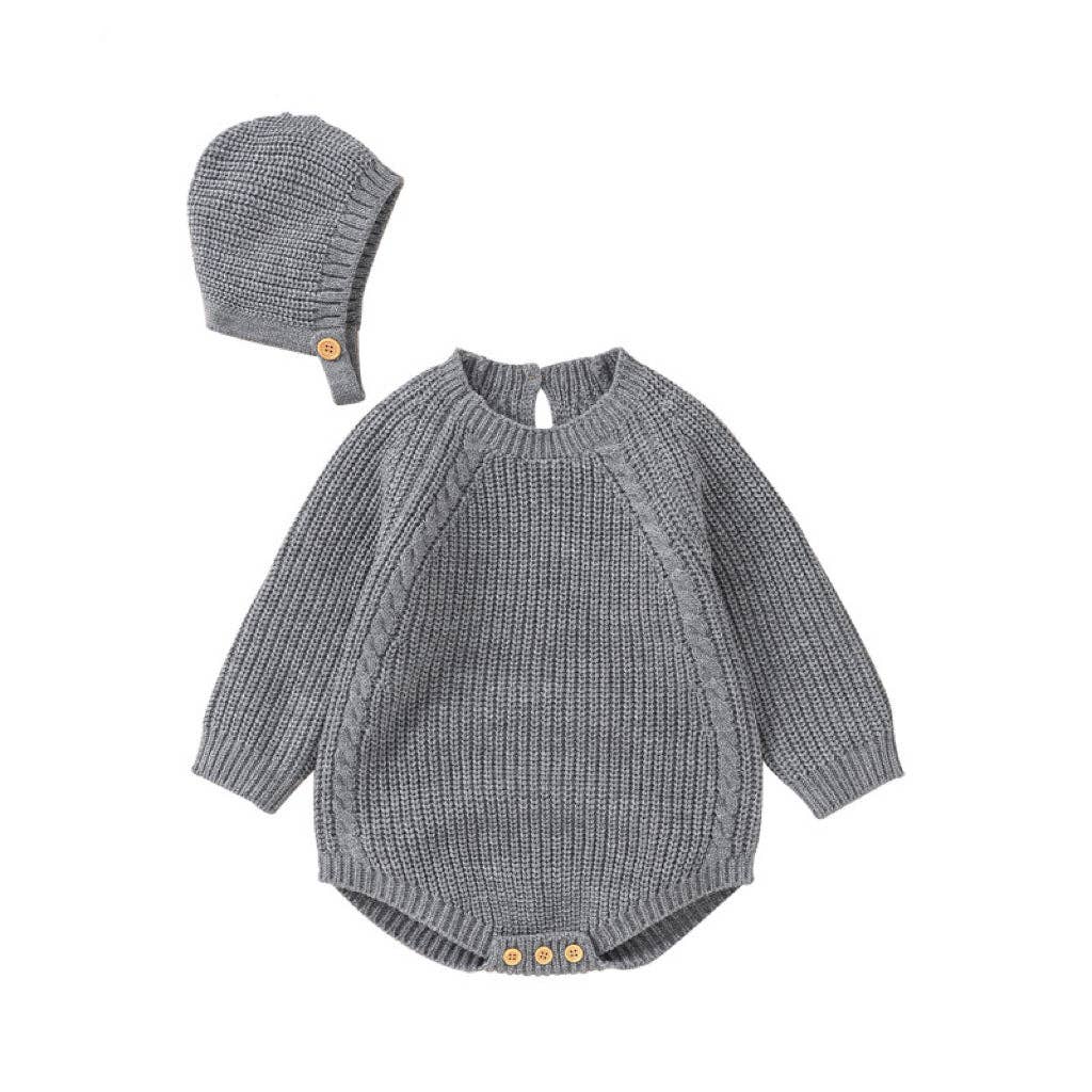 MyKids-USA® - Wholesale Bodysuit (Non-Footed) - Baby - Baby Solid Color Long Sleeve Knitted Woolen bodysuit6