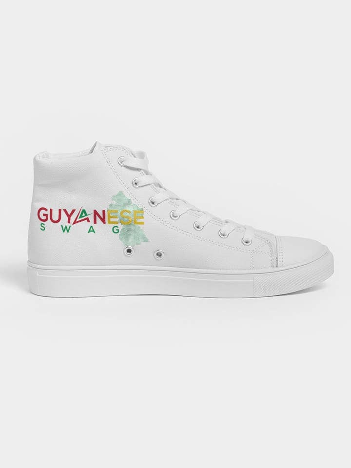 Guyanese Swag Guyana Map Hightop Canvas Sneaker für Damen für den Großhandel von Guyanese Swag