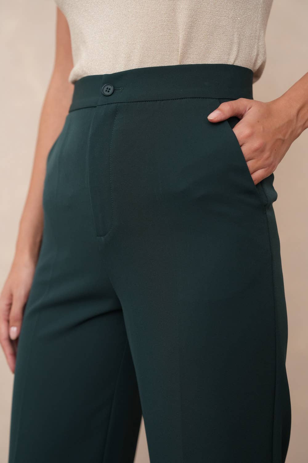 Attentif Paris - Vente Pantalon – femme - [Timeless] Pantalon unie coupe droite28