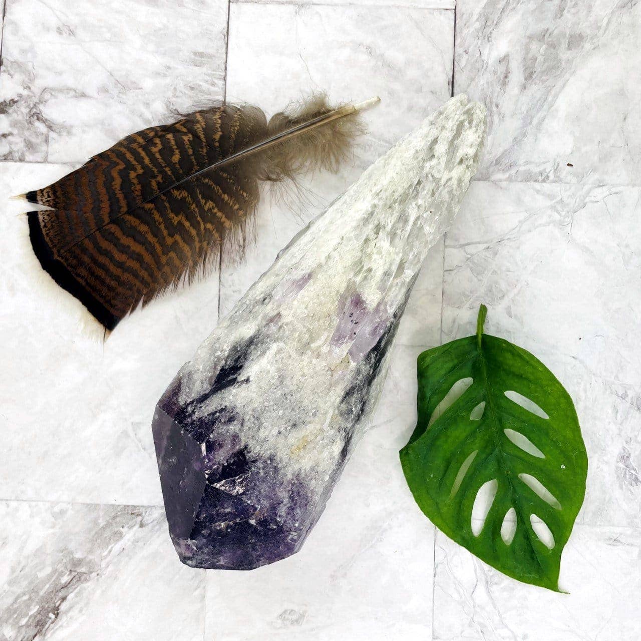 Rock Paradise - Wholesale Spiritual Stone/Crystal - Crystal Elestial Amethyst Large Wand6