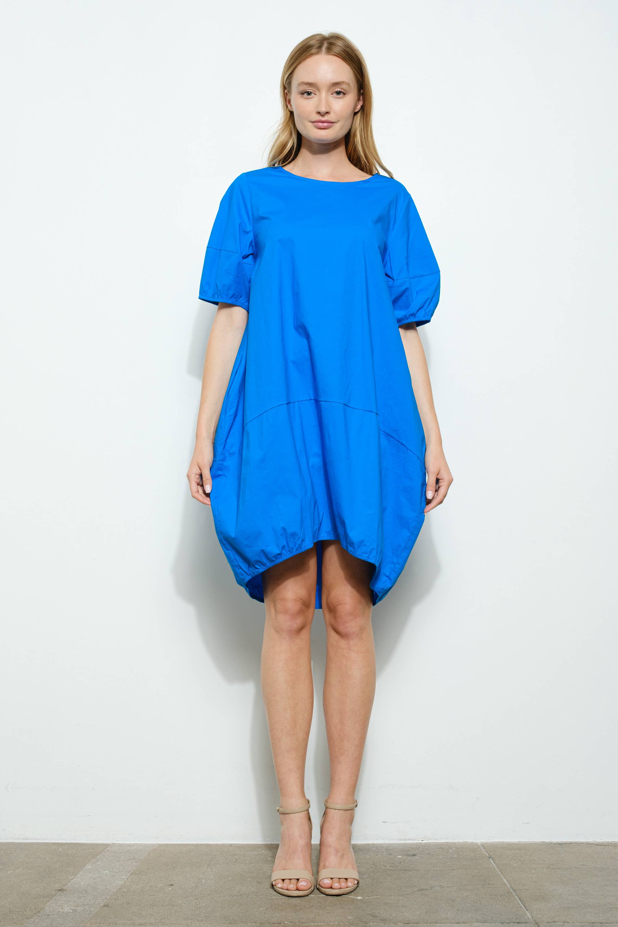 Bloidy - Vente Robe – femme - Robe mini bulle en popeline à manches courtes - D10482SS10