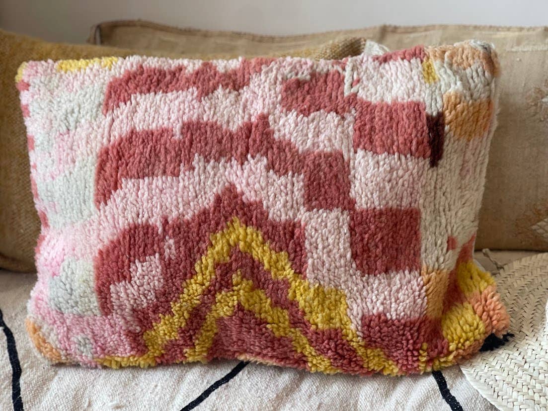 NOMAD BY LIV - Wholesale Throw Pillow Cover - Handmade Boujad Cushion cover soft color – 60 x 40 cm, wool8