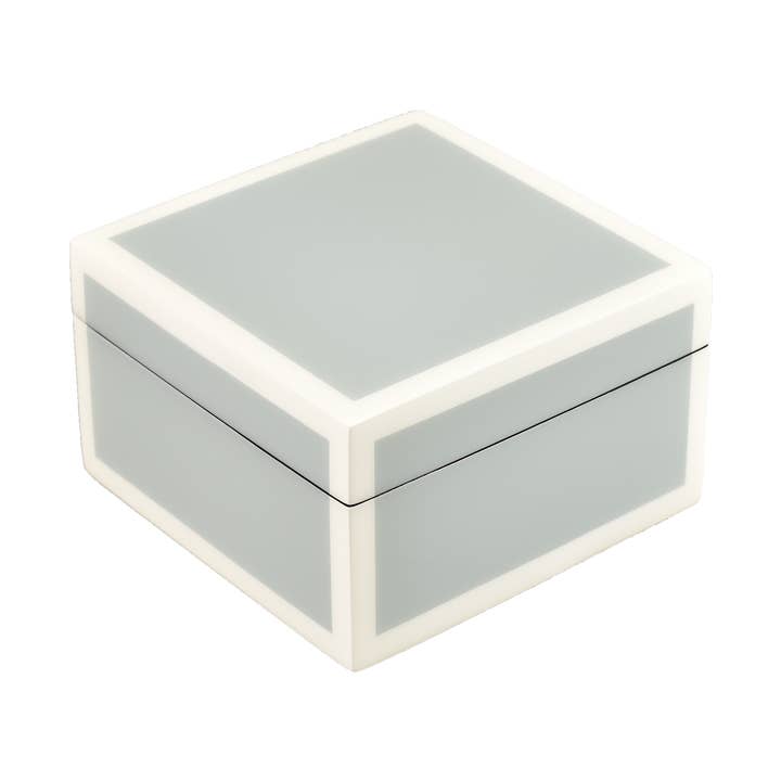 Cool Gray with White - Square Box - L-31FSCGW for wholesale by Pacific Connections