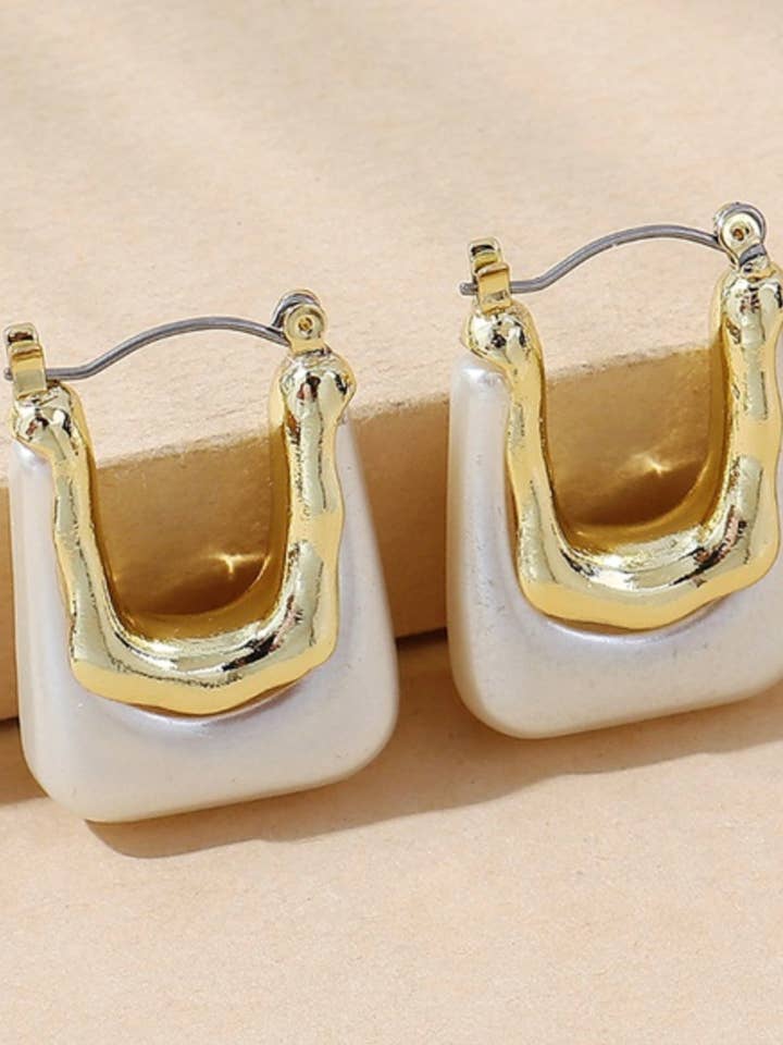 IMPORTED - Flirt Alert Resin Small Hoop earring for wholesale by Cherry Casa