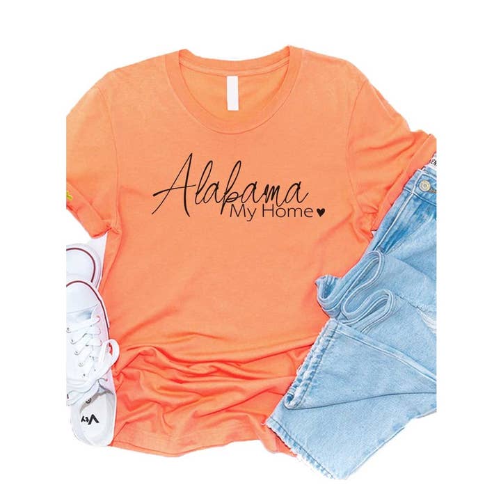 Alabama mitt hem grafisk tee för wholesale av Kids By Kissed Apparel