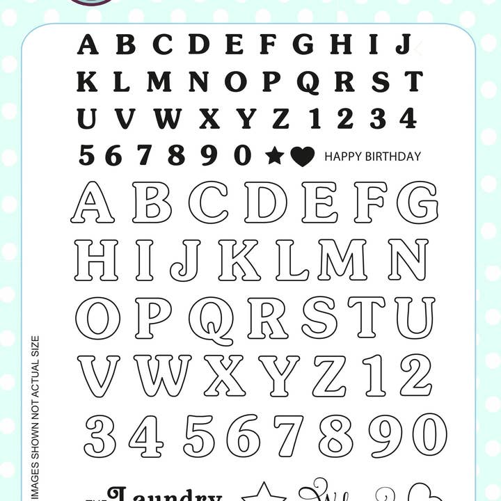 Ecstasy Crafts Distributing - Wholesale Rubber/Decorative Stamp - Creative Expressions Sue Wilson Mini Bunting Alphabet 6 in x 8 in Clear Stamp Set