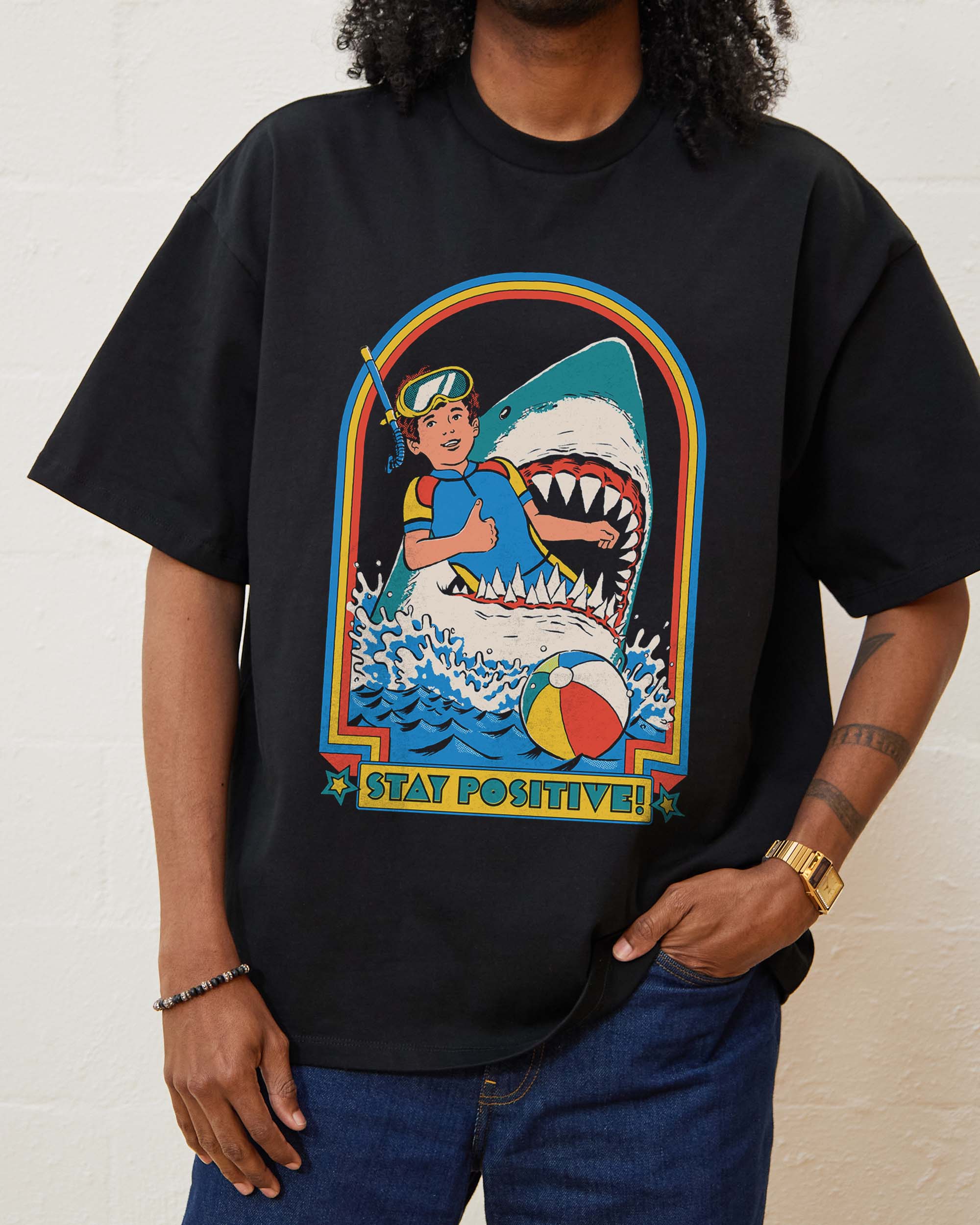 Threadheads - Wholesale T-Shirt (Graphic) - Unisex - Stay Positive Oversized Tee