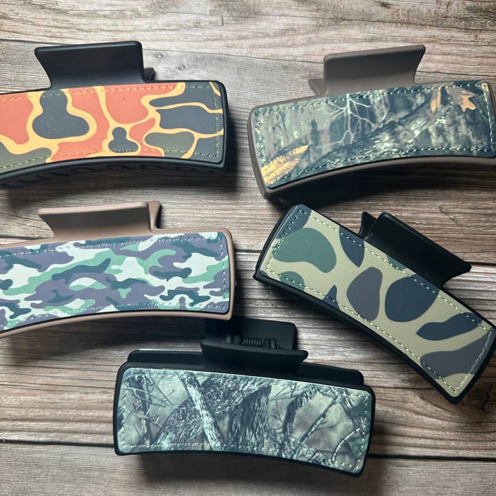 Camo Claw Clip and other Purchase Wholesale bd170. Free Returns & Net 60 Terms on Faire trending on Faire.