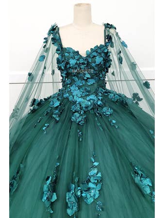 Chicas - Venta al por mayor Vestido de fiesta - Mujer - Vestido de Quinceañera con Flores y Capa Dividida CHF301836