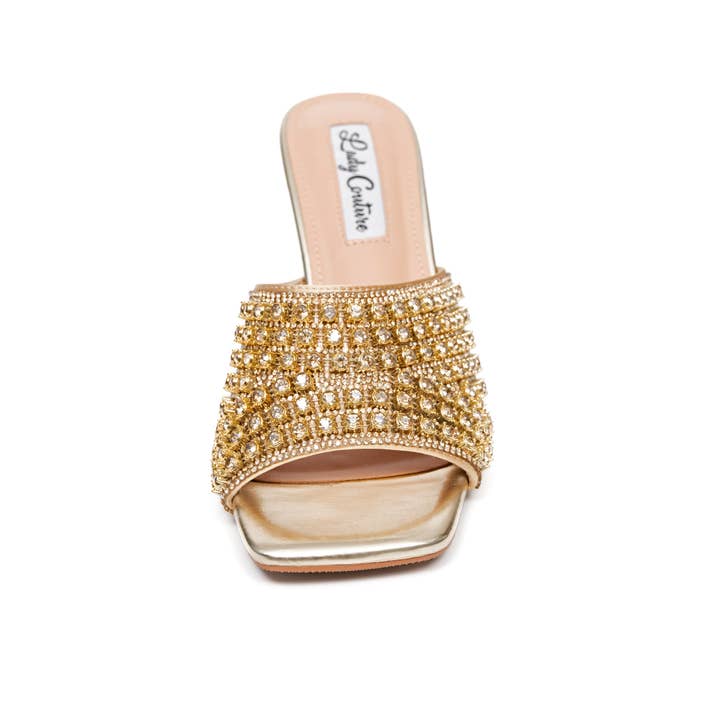 LADY COUTURE - Wholesale High Heels - Women's - Royal Jewels Slide with Metallic Jewels Heel
11