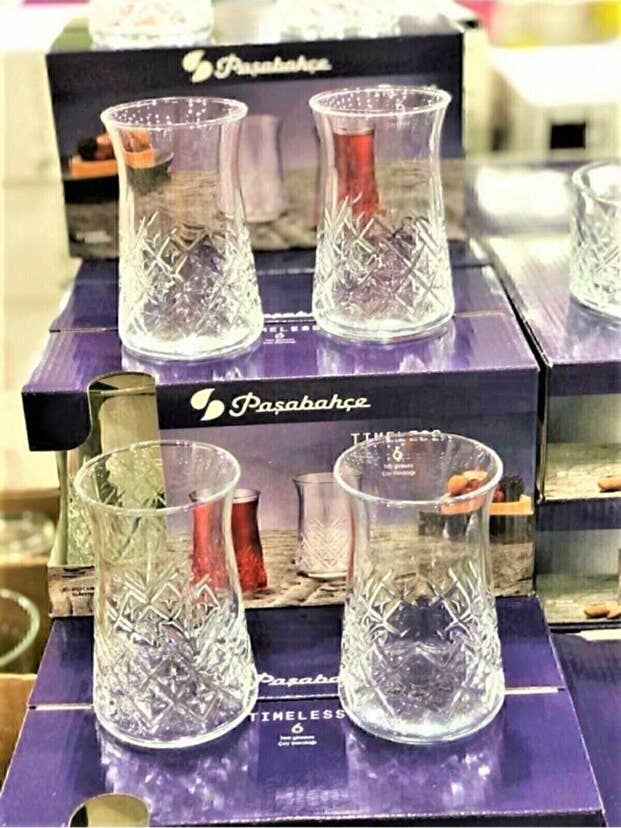 Bicchieri da tè in cristallo tagliato Pasabahce Professional Timeless - Set di 12 per la vendita all'ingrosso da parte di Aladdin