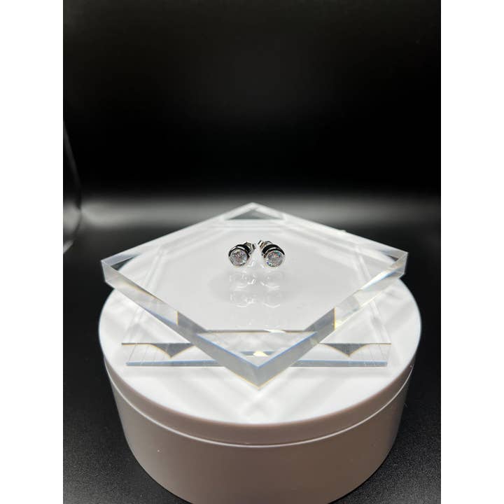 Elegant Jewels LLC - Vente Clous d'oreille - Boucles d'oreilles clous avec diamants de laboratoire de 2 carats sertis en or 14 carats8