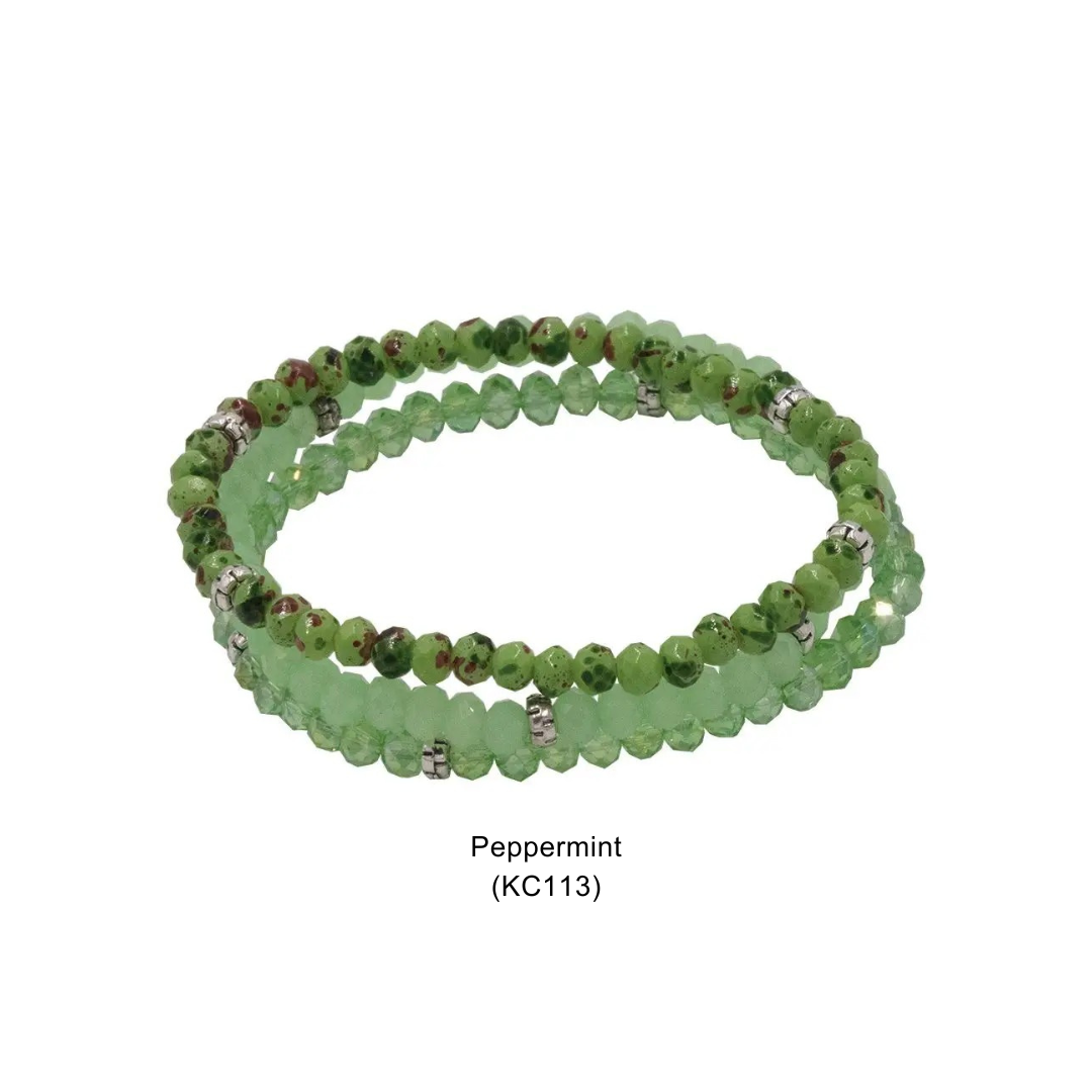 My Fun Colors - Wholesale Beaded Bracelet - Kids - Kids Crystal Girls Stretch Bracelets, Set 39