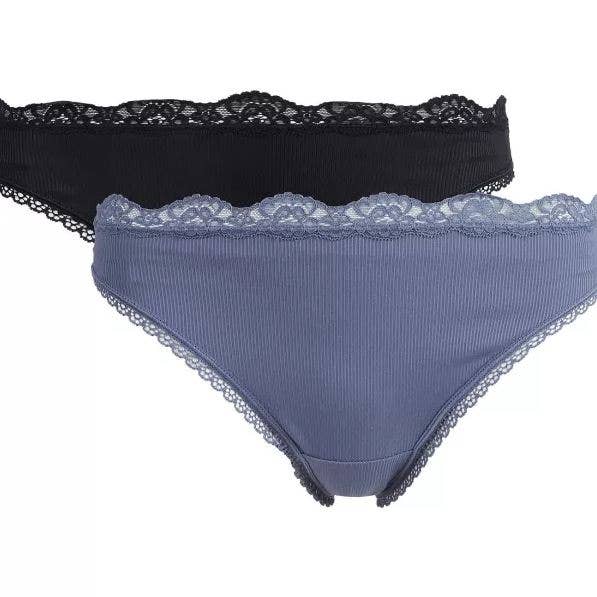 NHP International – wholesale Underkläder - Dam – Damunderkläder - 2-pack olika hipsters, stringtrosor och sli