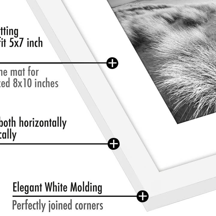 Americanflat - Wholesale Picture Frame - Americanflat Picture Frame with Mat Slim Molding (5 Pack)19