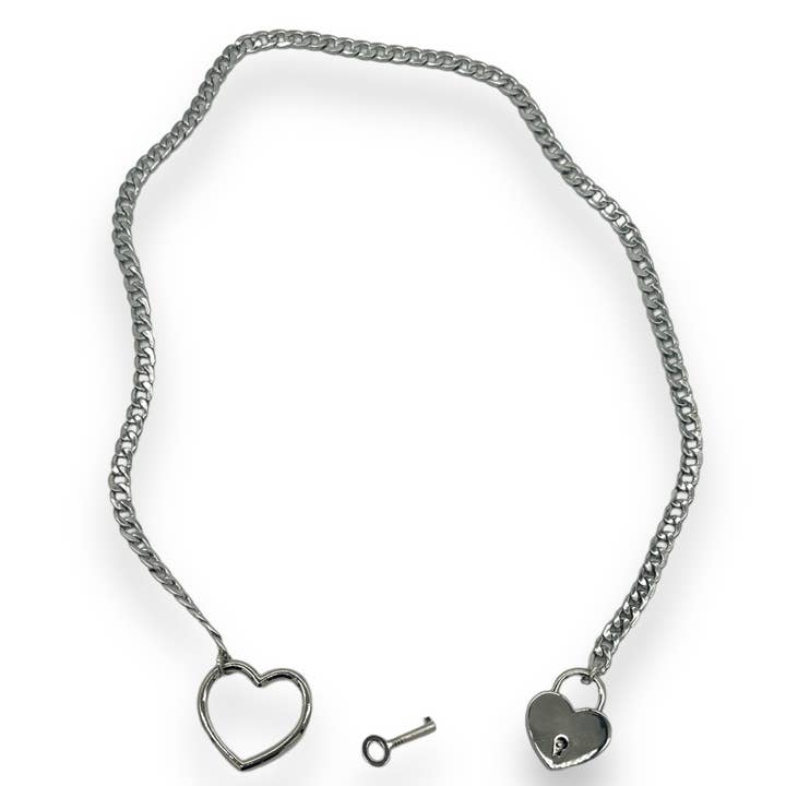 Kinky Pleasure - Wholesale Choker/collar - Kinky Pleasure - AX101 - Luxury Choker - Silver - 65cm5