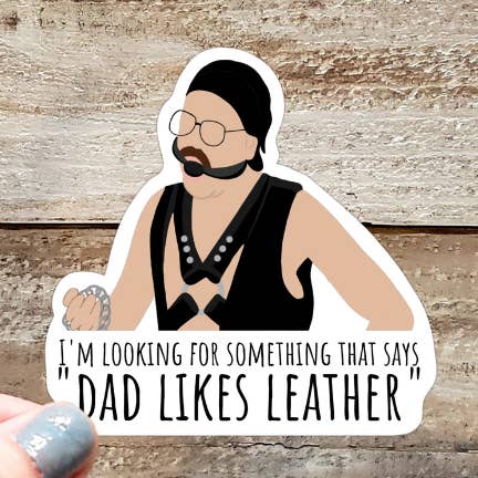 Dad Likes Leather Sticker for wholesale by Gearhart Design Co.