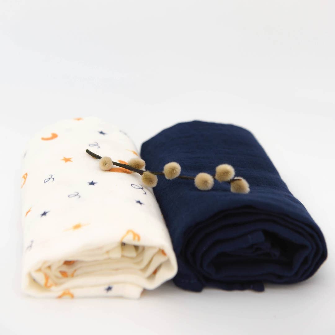 Tom & Mila - Wholesale Deken - Kinderen en baby - Set van 2 extra zachte luiers 70 x 70 cm7