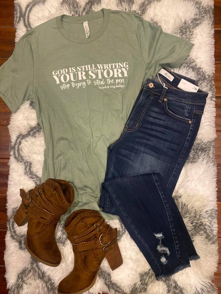 God is still writing your story stop trying to steal the pen for wholesale by Two Kinds Of Krazy