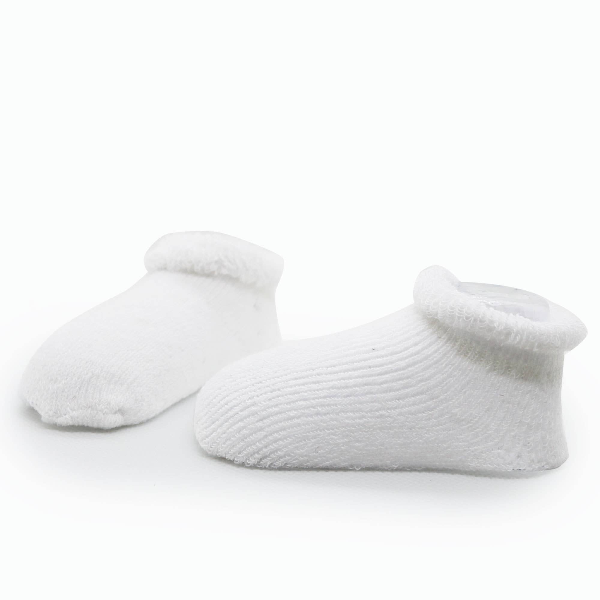 Baby Socks Terry - Pack Of 2 White 0-3M for wholesale on Faire1