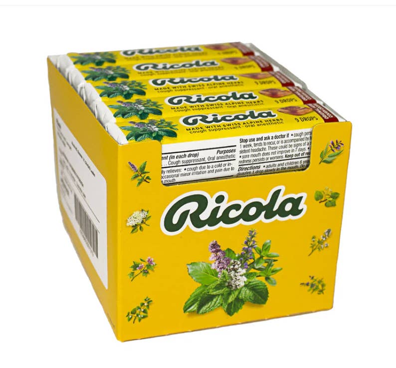 Snacky Candy - Wholesale Lozenges/Cough Drops - Ricola Stick Original Throat Drops 31.5 gram 20 count