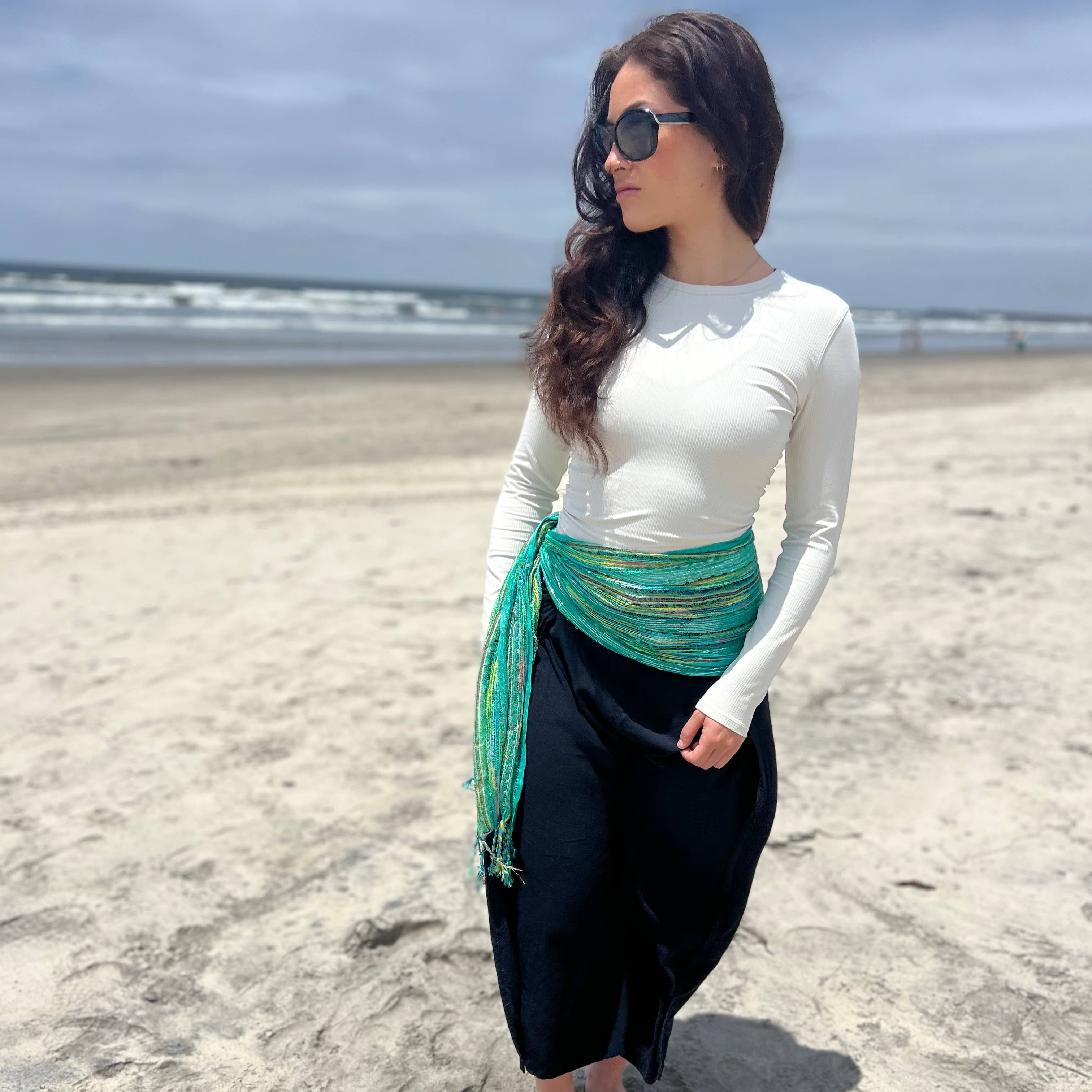 Humble Hilo – wholesale Scarf – Women's – Humble Hilo Multicolored Thread Artisan Scarf32