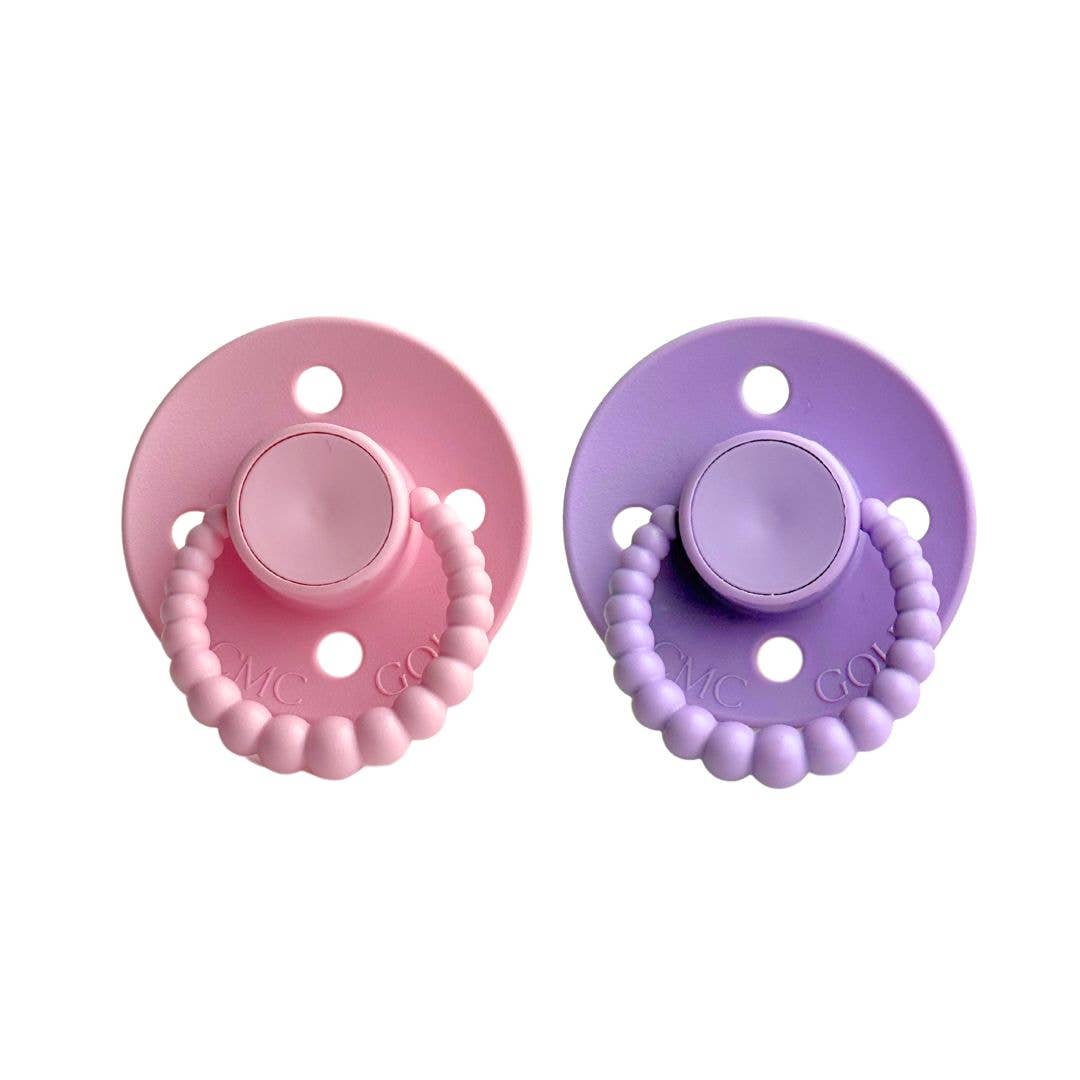 CMC Gold – Großhandel Schnuller – Baby – CMC 'Bubble' Schnuller Baby Rosa + Lavendel