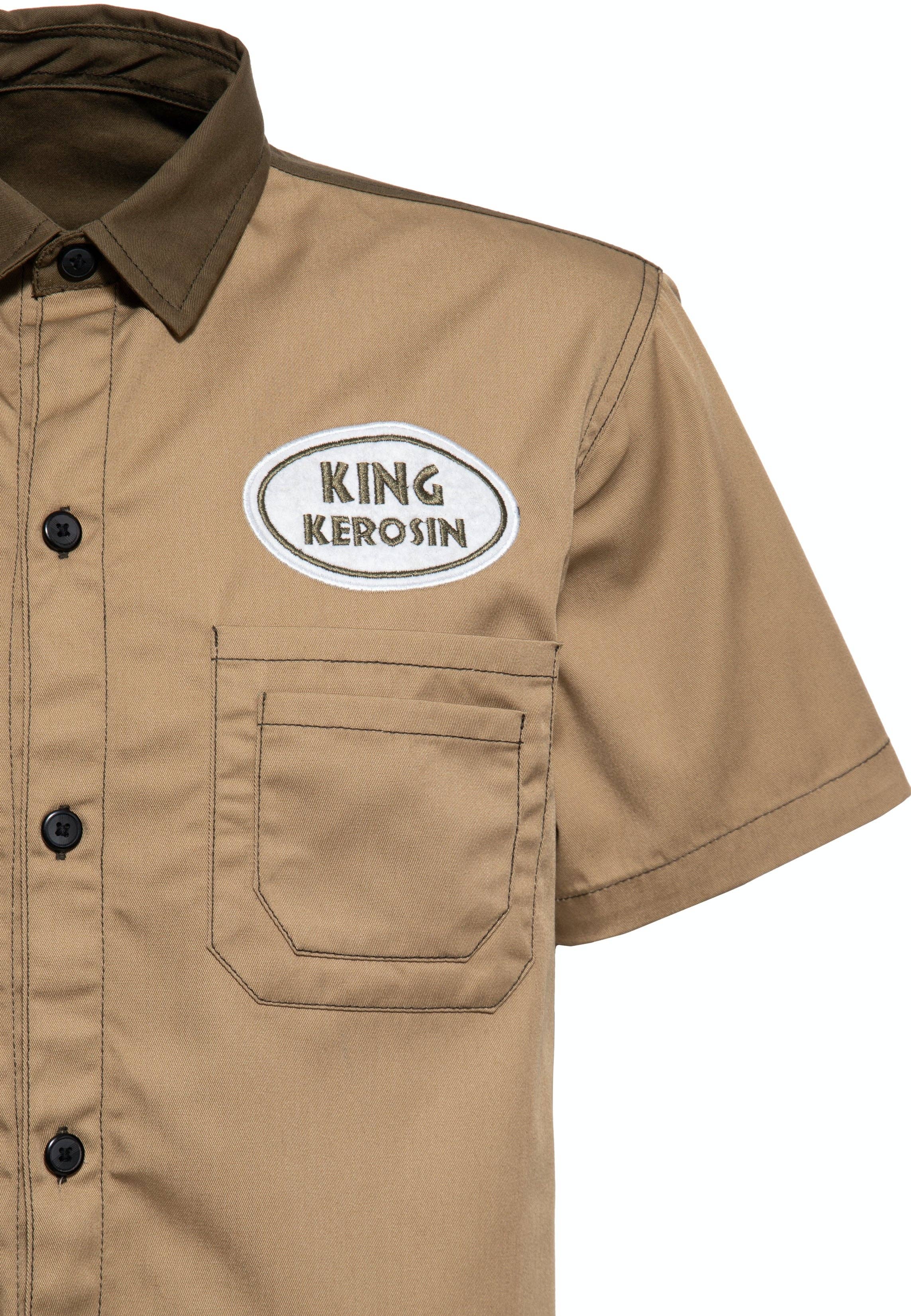 KING KEROSIN - Wholesale Shirt - Men's - Workwear short sleeve shirt “All You Need is Beer”9