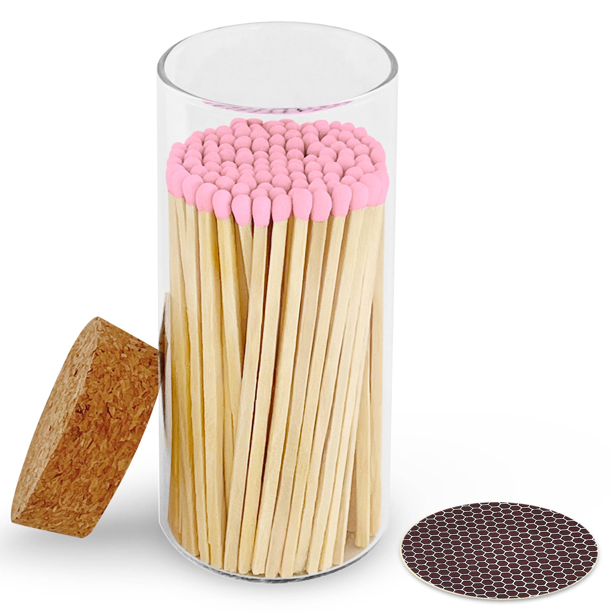 Thankful Greetings - Vendita all'ingrosso Fiammifero - Fiammiferi di sicurezza da 10 cm in barattolo con tappo in sughero grande - colori a scelta8