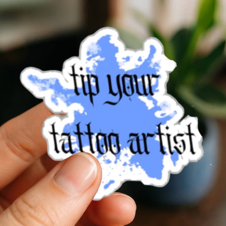 Tip your Tattoo Artist Sticker for wholesale by Fur & Feathers LLC