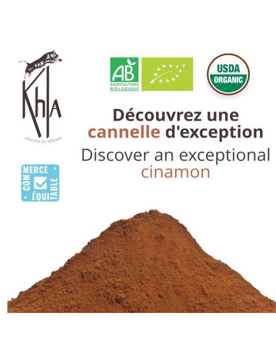Khla - L'épicerie du Mékong - Wholesale Dried Spice - Ceylon Cinnamon - Organic - Powder - 250g3