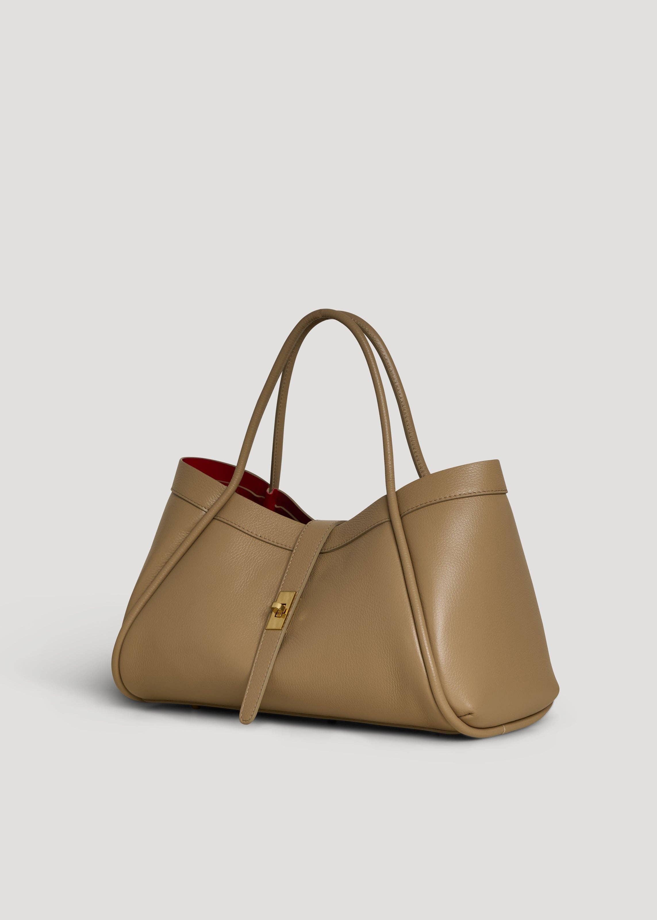 Prestige Milano - Wholesale Tote Bag - Women's - Borsa Mayfair in Pelle Togo Taupe1