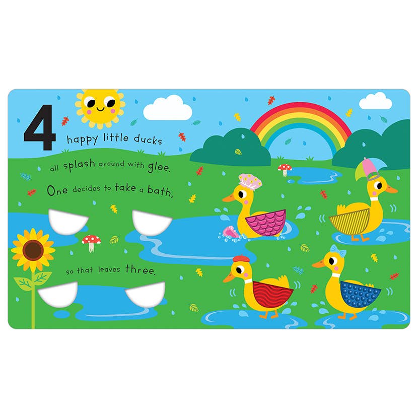 Make Believe Ideas – wholesale Baby and toddler book (0–2) – Five Little Ducks Cased BB w/5 silicone shapes2