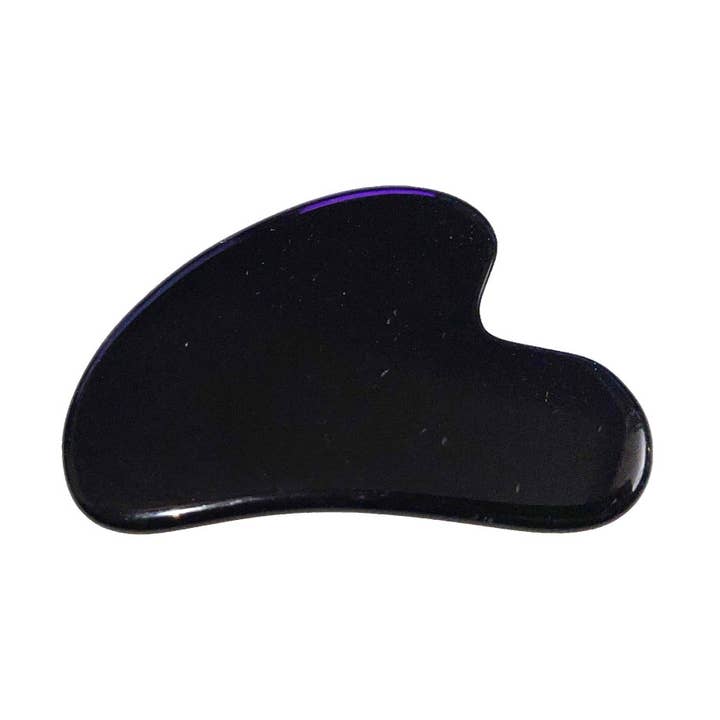 France Mineraux - Venta al por mayor Utensilio Gua Sha - Masaje de obsidiana negra Gua Sha0