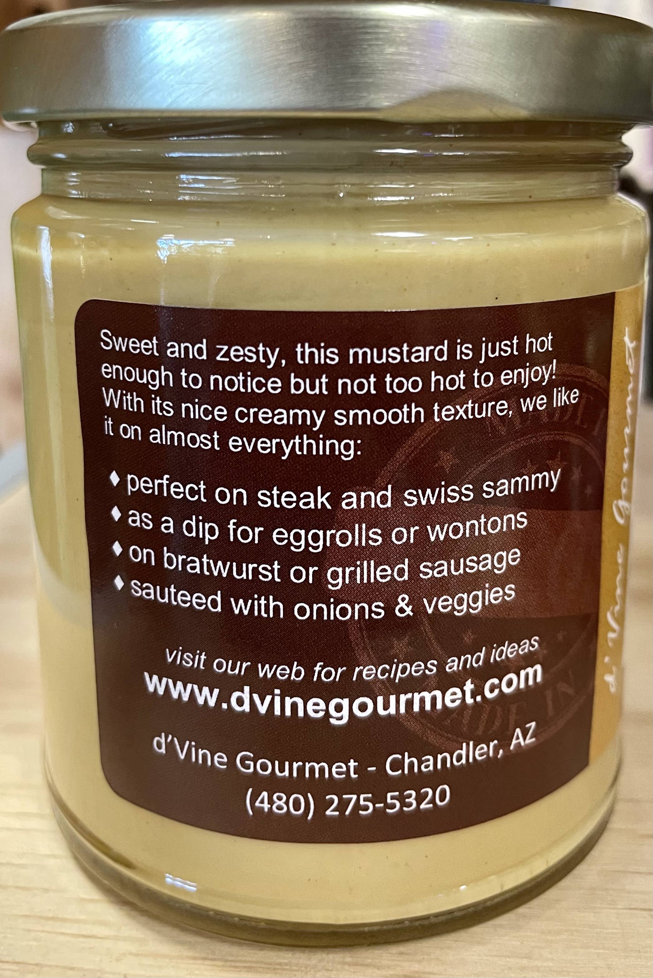 d'Vine Gourmet - Wholesale Mustard - Honey Horseradish Gourmet Mustard w/ Real Horseradish1