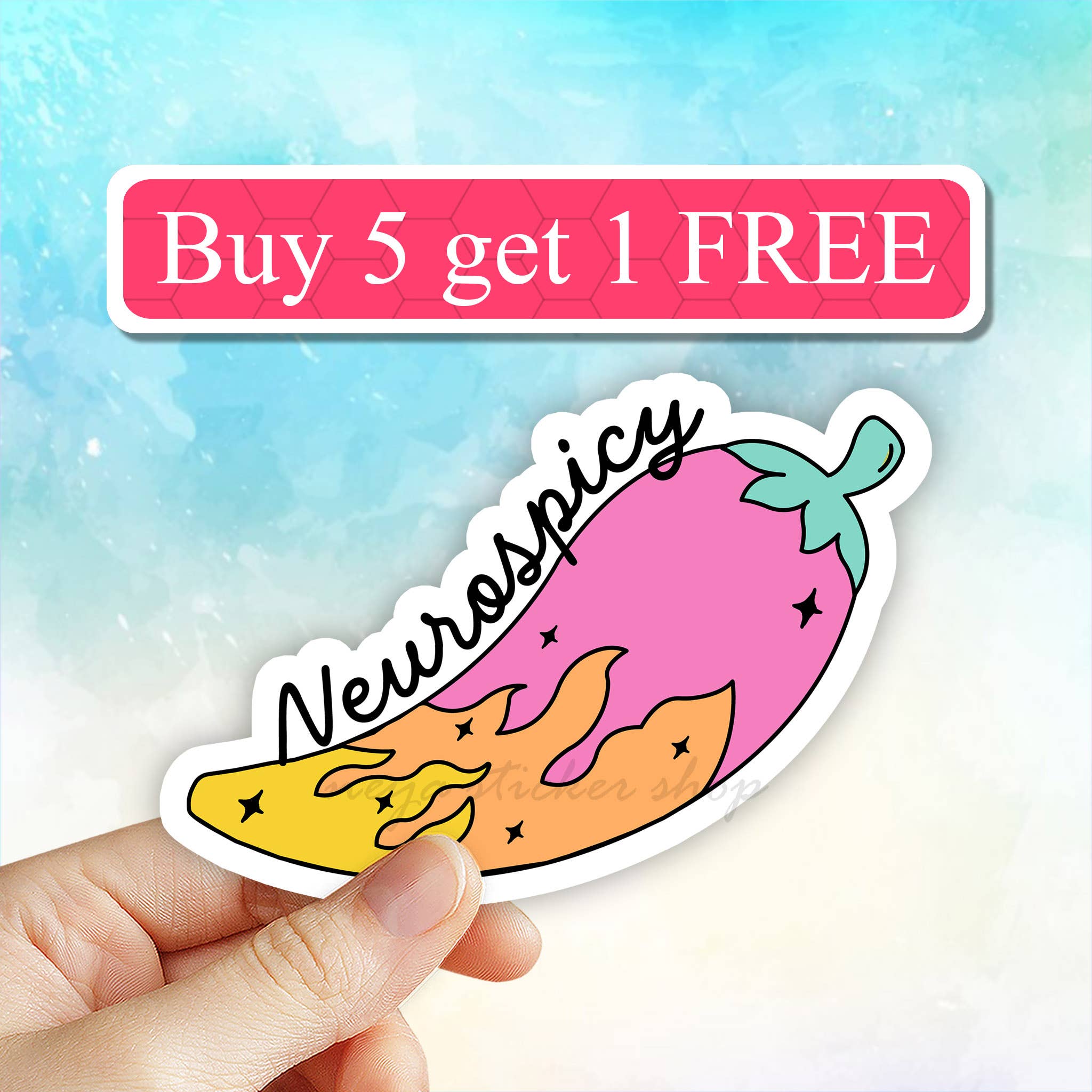 Neya Sticker Shop - Wholesale Sticker - Neurospicy sticker, ADHD, neuro diversity, autism, decal