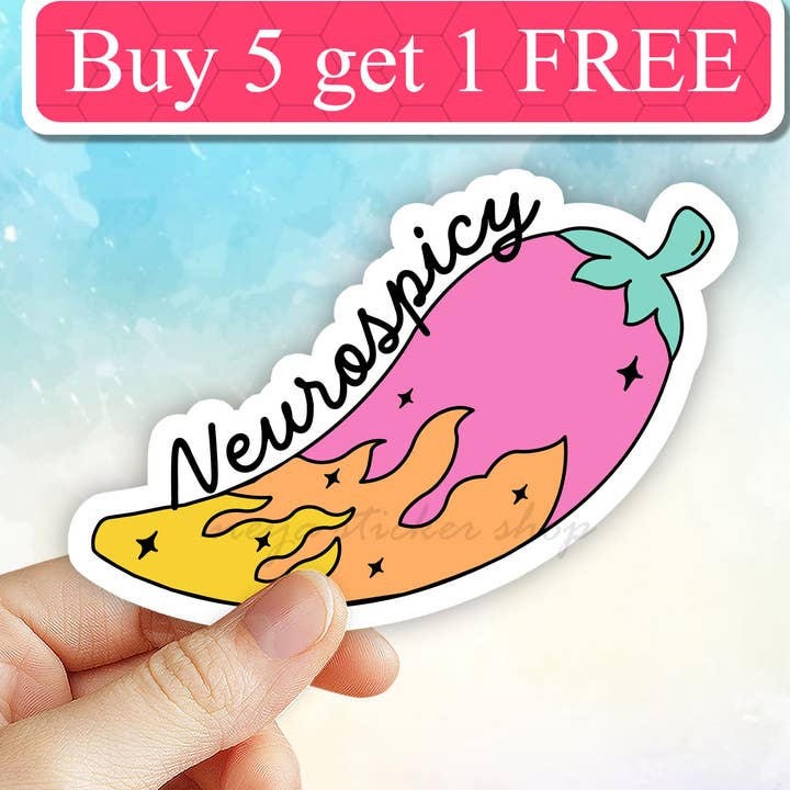 Neya Sticker Shop - Wholesale Sticker - Neurospicy sticker, ADHD, neuro diversity, autism, decal0