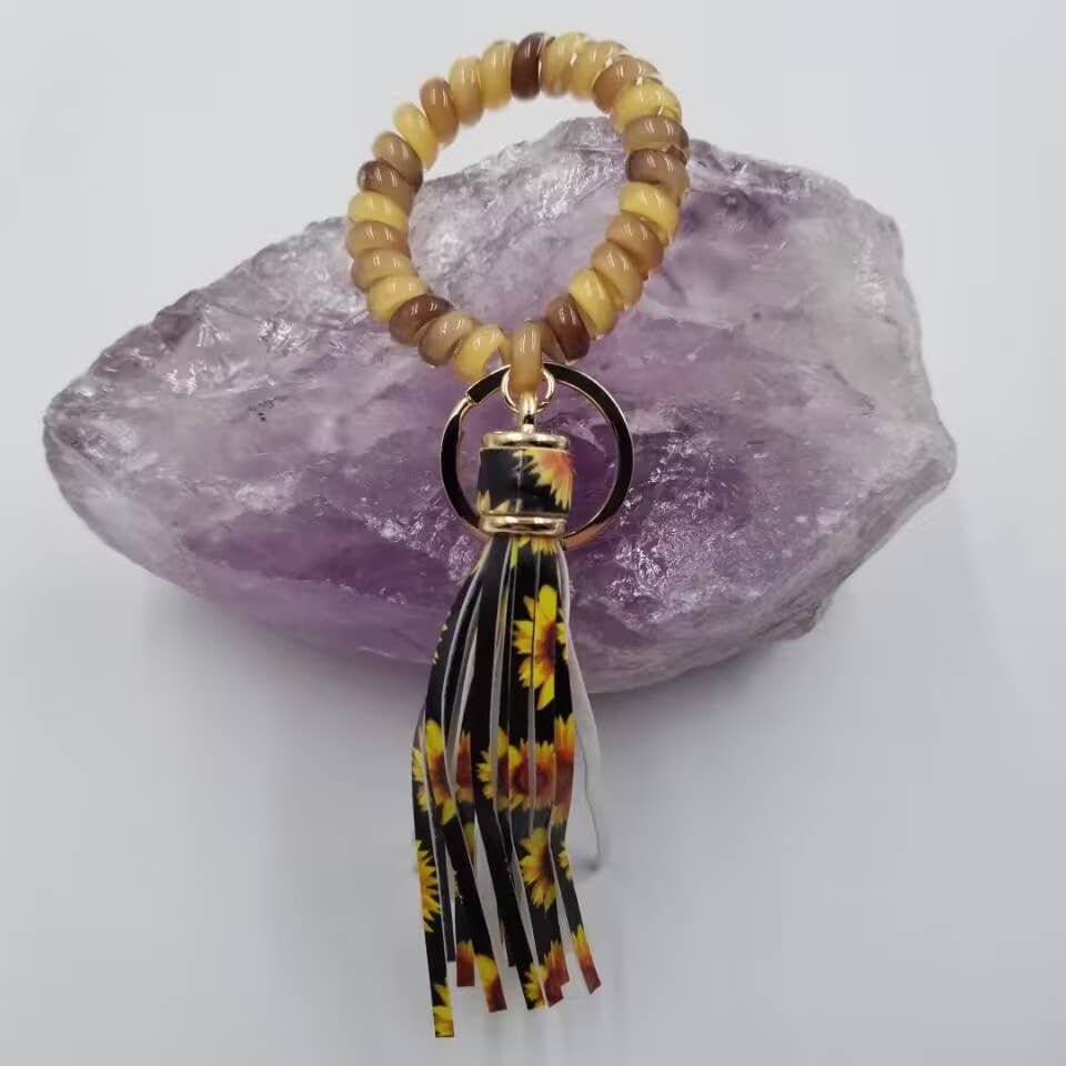 magnolia jewelry - Vente Bracelets porte-clés - Bracelet en silicone avec porte-clés en forme de tournesol0