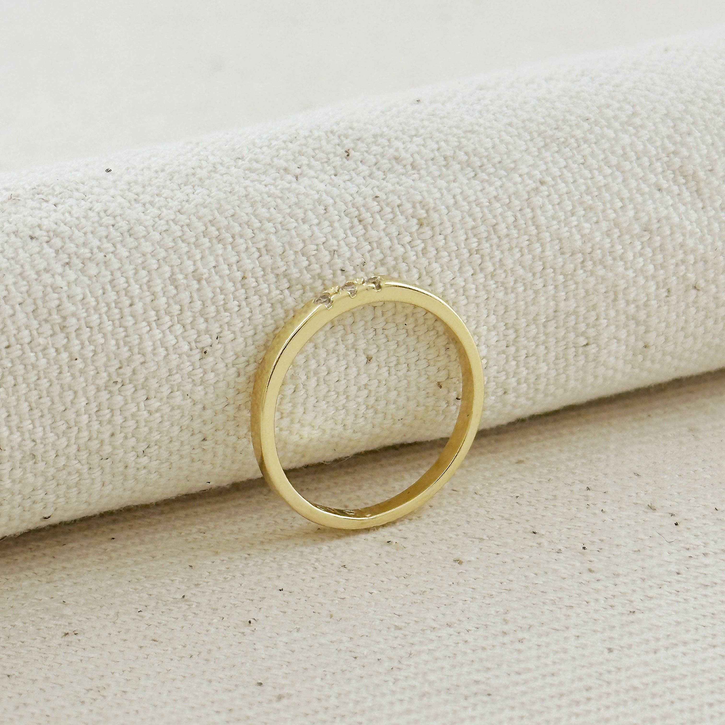 GoldFi - Wholesale Band/Stacked Ring - 18k Gold Filled Delicate CZ Band Ring2