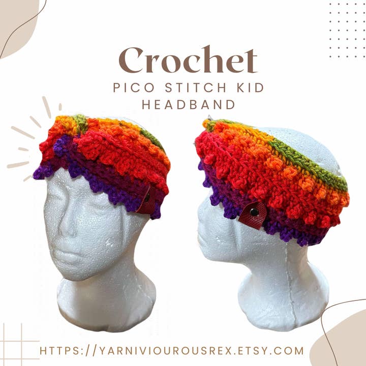 Rainbow Stripes II Fat Pico Pannband för wholesale av Yarniviourous Rex