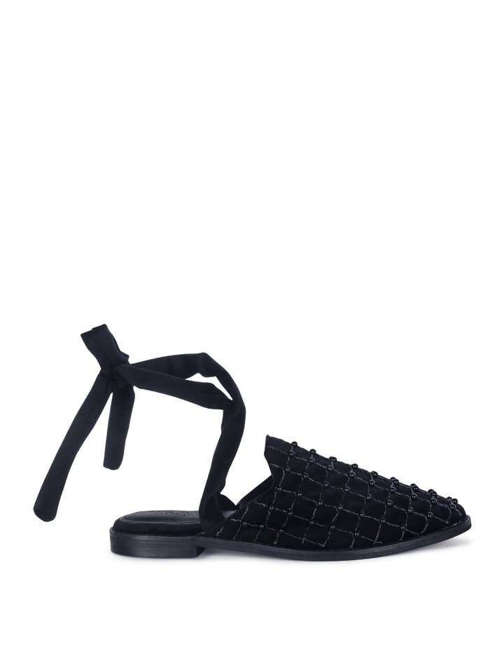 Rag Company - Wholesale Mules - Women's - ASANTE CRISSCROSS BEADED VEIL VELVET MULES9