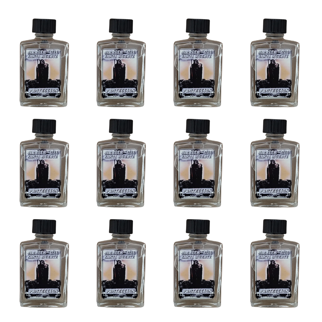 Botanica Luz Del Dia Inc - Vendita all'ingrosso Attrezzatura per meditazione - Olio rituale di protezione Santa Muerte - flacone da 30 ml1