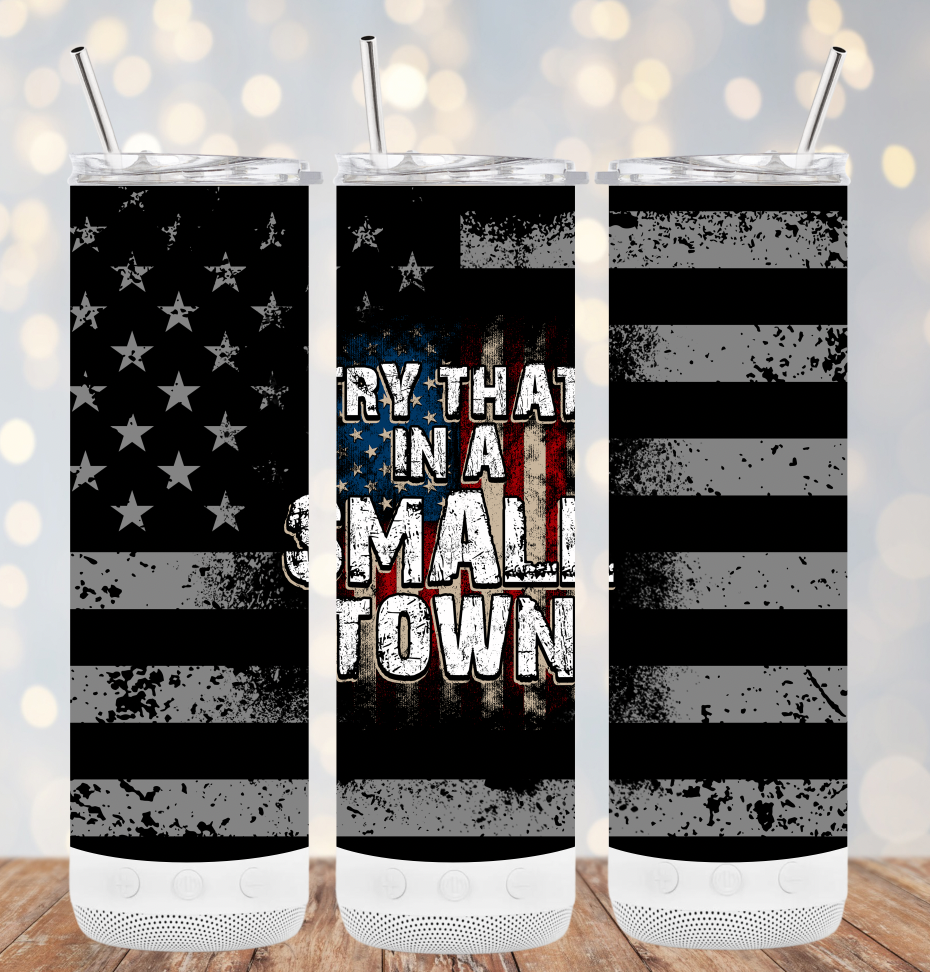 Your Custom Sports - Wholesale Insulated Mug/Tumbler - 20oz Stainless Steel Tumbler -  Try that Small Town #71