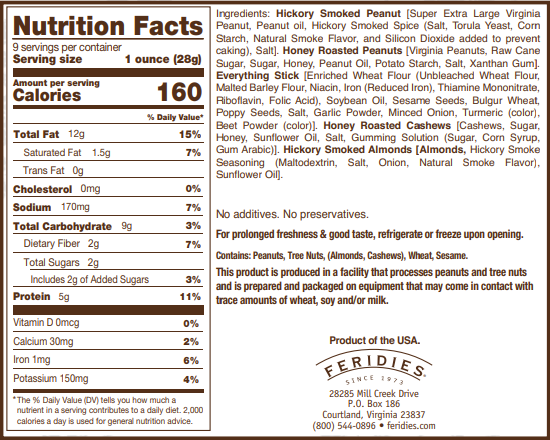 FERIDIES - Wholesale Trail Mix - 9oz Tin Campfire Crunch Snack Mix1