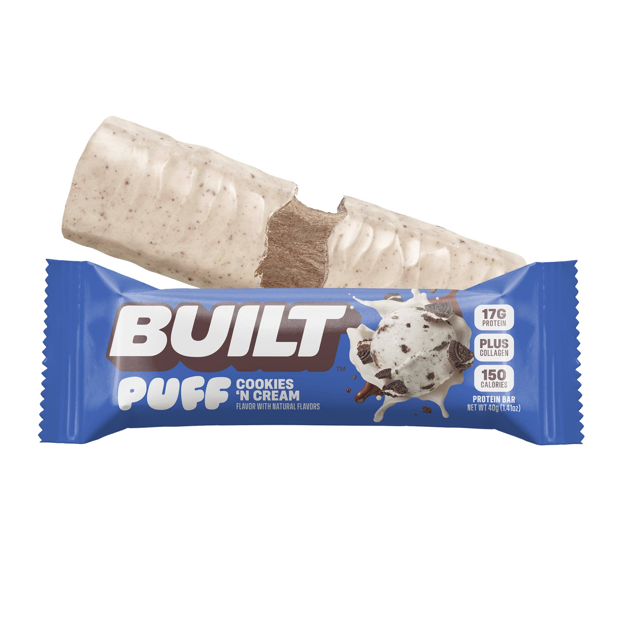 Built Bar - Wholesale Snack Bar - Cookies 'N Cream Puff - 12ct5