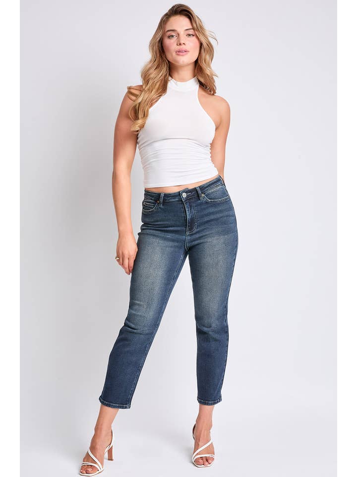 YMI - Wholesale Jeans - Women's - Luxe High Rise Vintage Stretch Straight Leg Jeans-P02716015
